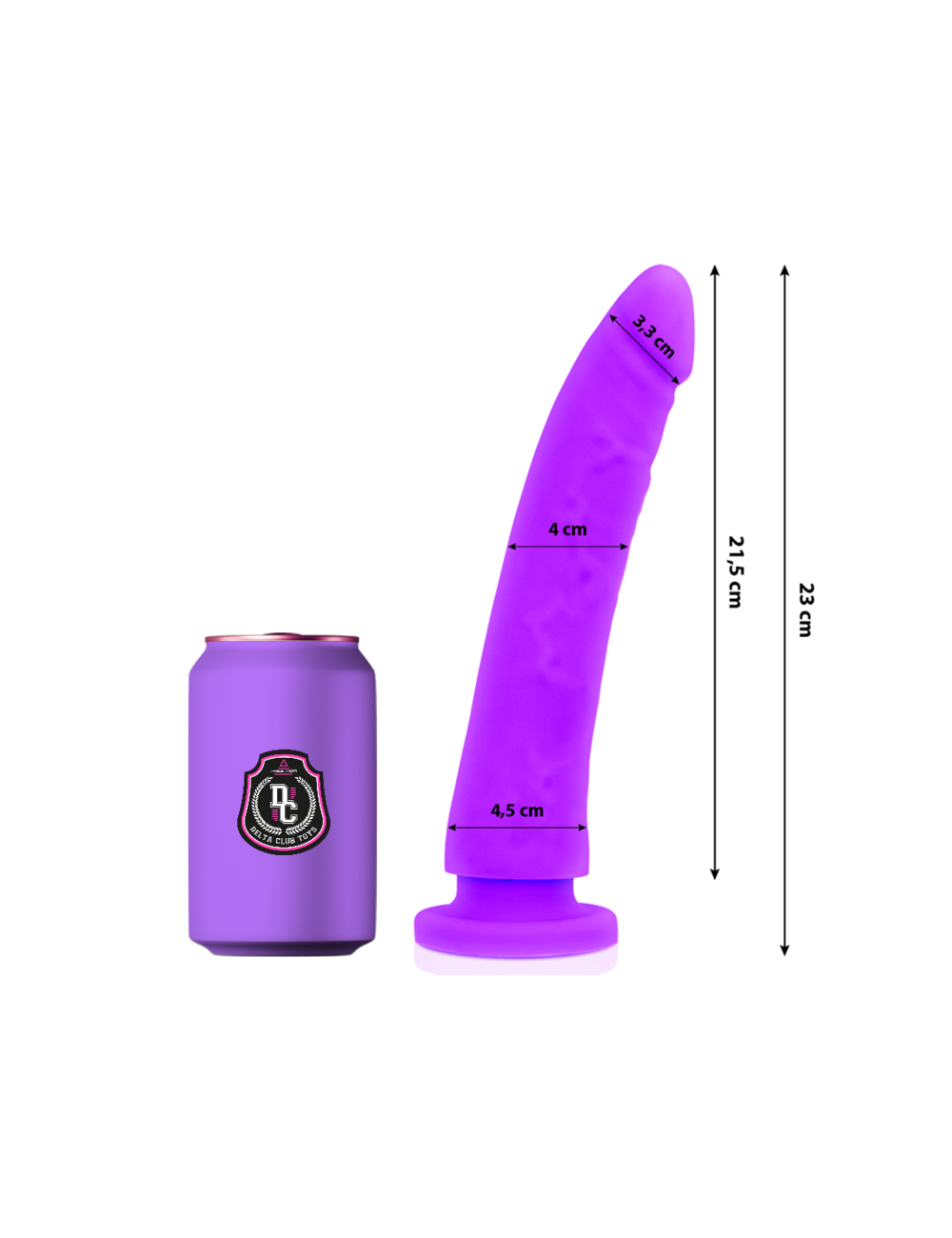 DELTA CLUB - TOYS DILDO MEDICO LILLA IN SILICONE 23 CM -O- 4.5 CM DELTA CLUB - TOYS DILDO MEDICO LILLA IN SILICONE 23 CM -O- 4.5 CM