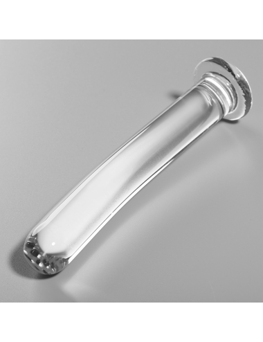 NEBULA SERIES BY IBIZA - MODELLO 8 DILDO IN VETRO BOROSILICATO TRASPARENTE 14.5 CM -O- 2 CM
