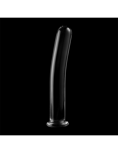 NEBULA SERIES BY IBIZA - MODELLO 8 DILDO IN VETRO BOROSILICATO TRASPARENTE 14.5 CM -O- 2 CM