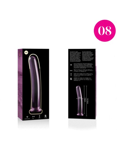 NEBULA SERIES BY IBIZA - MODELLO 8 DILDO IN VETRO BOROSILICATO ROSA 14.5 CM -O- 2 CM
