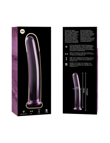 NEBULA SERIES BY IBIZA - MODELLO 8 DILDO IN VETRO BOROSILICATO ROSA 14.5 CM -O- 2 CM
