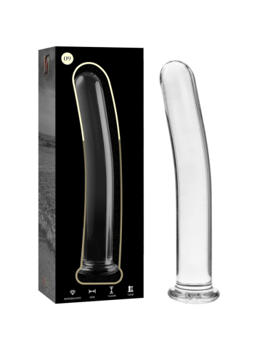 NEBULA SERIES BY IBIZA - MODELLO 9 DILDO IN VETRO BOROSILICATO TRASPARENTE 15.5 CM -O- 2.5 CM