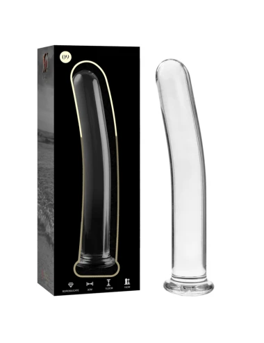 NEBULA SERIES BY IBIZA - MODELLO 9 DILDO IN VETRO BOROSILICATO TRASPARENTE 15.5 CM -O- 2.5 CM