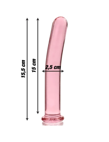 NEBULA SERIES BY IBIZA - MODELLO 9 DILDO IN VETRO BOROSILICATO ROSA 15.5 CM -O- 2.5 CM