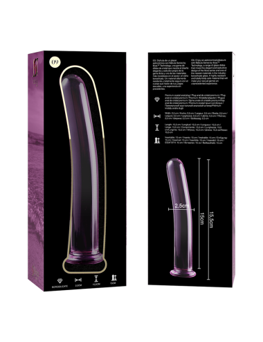 NEBULA SERIES BY IBIZA - MODELLO 9 DILDO IN VETRO BOROSILICATO ROSA 15.5 CM -O- 2.5 CM