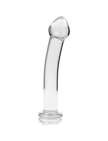 NEBULA SERIES BY IBIZA - MODELLO 11 DILDO IN VETRO BOROSILICATO TRASPARENTE 16 CM -O- 3 CM