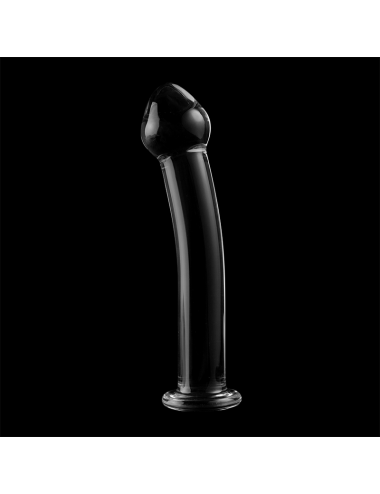 NEBULA SERIES BY IBIZA - MODELLO 11 DILDO IN VETRO BOROSILICATO TRASPARENTE 16 CM -O- 3 CM