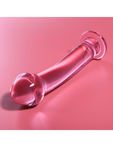 NEBULA SERIES BY IBIZA - MODELLO 11 DILDO IN VETRO BOROSILICATO ROSA 16 CM -O- 3 CM