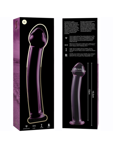 NEBULA SERIES BY IBIZA - MODELLO 11 DILDO IN VETRO BOROSILICATO ROSA 16 CM -O- 3 CM