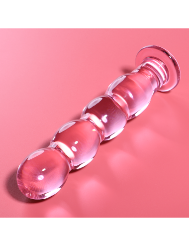 NEBULA SERIES BY IBIZA - MODELLO 10 DILDO IN VETRO BOROSILICATO ROSA 16.5 CM -O- 3.5 CM