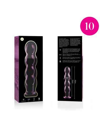 NEBULA SERIES BY IBIZA - MODELLO 10 DILDO IN VETRO BOROSILICATO ROSA 16.5 CM -O- 3.5 CM