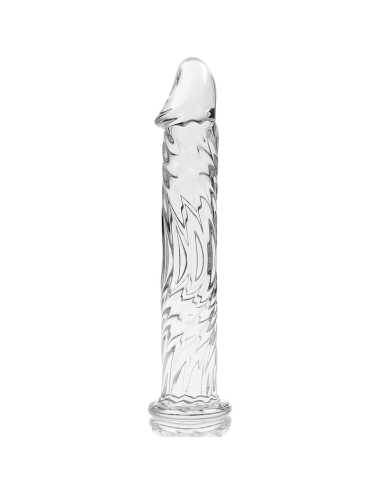 NEBULA SERIES BY IBIZA - MODELLO 12 DILDO IN VETRO BOROSILICATO TRASPARENTE 17 CM -O- 3.5 CM