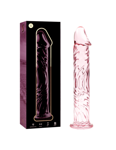 NEBULA SERIES BY IBIZA - MODELLO 12 DILDO IN VETRO BOROSILICATO ROSA 17 CM -O- 3.5 CM