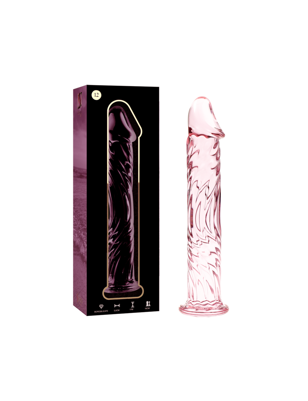 NEBULA SERIES BY IBIZA - MODELLO 12 DILDO IN VETRO BOROSILICATO ROSA 17 CM -O- 3.5 CM NEBULA SERIES BY IBIZA - MODELLO 12 DILDO IN VETRO BOROSILICATO ROSA 17 CM -O- 3.5 CM