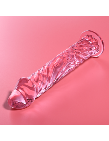 NEBULA SERIES BY IBIZA - MODELLO 12 DILDO IN VETRO BOROSILICATO ROSA 17 CM -O- 3.5 CM