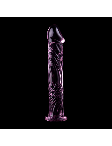 NEBULA SERIES BY IBIZA - MODELLO 12 DILDO IN VETRO BOROSILICATO ROSA 17 CM -O- 3.5 CM