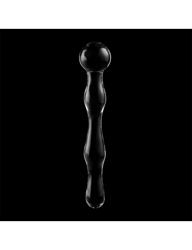 NEBULA SERIES BY IBIZA - MODELLO 13 DILDO IN VETRO BOROSILICATO TRASPARENTE 18 CM -O- 3.5 CM