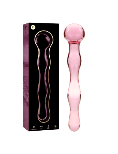 NEBULA SERIES BY IBIZA - MODELLO 13 DILDO IN VETRO BOROSILICATO ROSA 18 CM -O- 3.5 CM