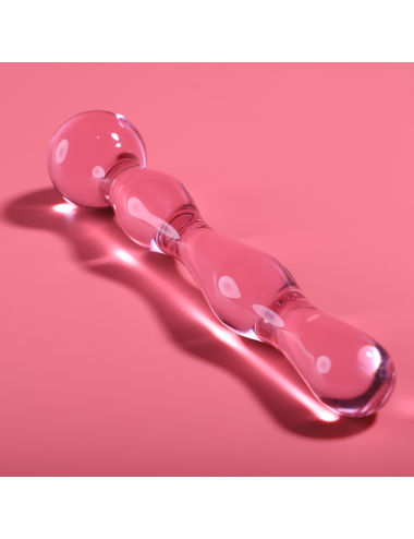 NEBULA SERIES BY IBIZA - MODELLO 13 DILDO IN VETRO BOROSILICATO ROSA 18 CM -O- 3.5 CM