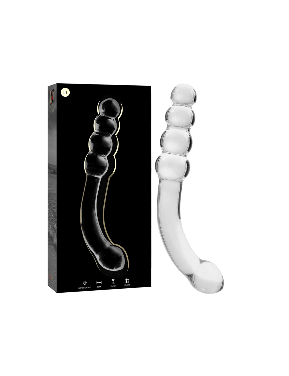 NEBULA SERIES BY IBIZA - MODELLO 14 DILDO IN VETRO BOROSILICATO TRASPARENTE 18.5 CM -O- 3 CM NEBULA SERIES BY IBIZA - MODELLO 14 DILDO IN VETRO BOROSILICATO TRASPARENTE 18.5 CM -O- 3 CM