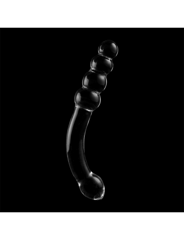 NEBULA SERIES BY IBIZA - MODELLO 14 DILDO IN VETRO BOROSILICATO TRASPARENTE 18.5 CM -O- 3 CM