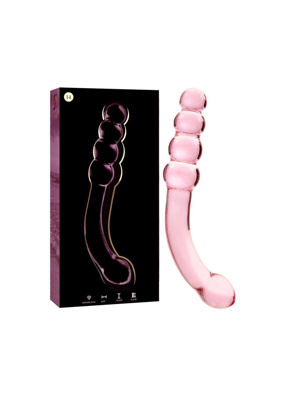 NEBULA SERIES BY IBIZA - MODELLO 14 DILDO IN VETRO BOROSILICATO ROSA 18.5 CM -O- 3 CM NEBULA SERIES BY IBIZA - MODELLO 14 DILDO IN VETRO BOROSILICATO ROSA 18.5 CM -O- 3 CM
