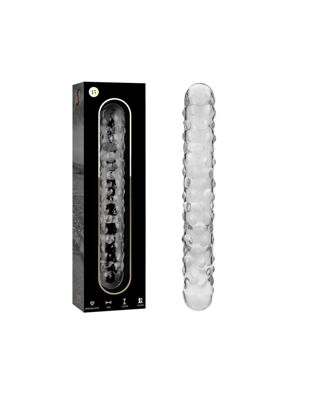 NEBULA SERIES BY IBIZA - MODELLO 15 DILDO IN VETRO BOROSILICATO TRASPARENTE 18.5 CM -O- 3 CM NEBULA SERIES BY IBIZA - MODELLO 15 DILDO IN VETRO BOROSILICATO TRASPARENTE 18.5 CM -O- 3 CM