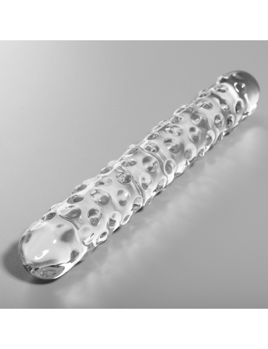 NEBULA SERIES BY IBIZA - MODELLO 15 DILDO IN VETRO BOROSILICATO TRASPARENTE 18.5 CM -O- 3 CM