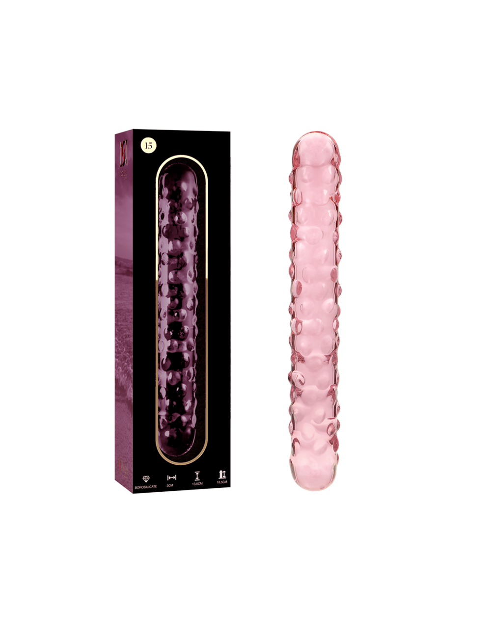 NEBULA SERIES BY IBIZA - MODELLO 15 DILDO IN VETRO BOROSILICATO ROSA 18.5 CM -O- 3 CM NEBULA SERIES BY IBIZA - MODELLO 15 DILDO IN VETRO BOROSILICATO ROSA 18.5 CM -O- 3 CM