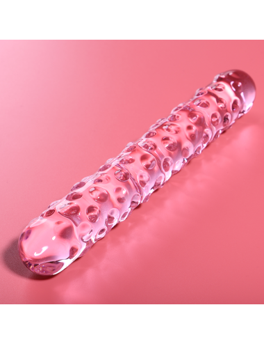 NEBULA SERIES BY IBIZA - MODELLO 15 DILDO IN VETRO BOROSILICATO ROSA 18.5 CM -O- 3 CM