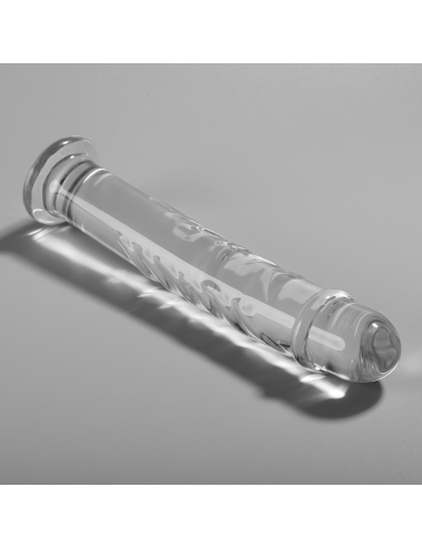 NEBULA SERIES BY IBIZA - MODELLO 16 DILDO IN VETRO BOROSILICATO TRASPARENTE 18.5 CM -O- 3 CM