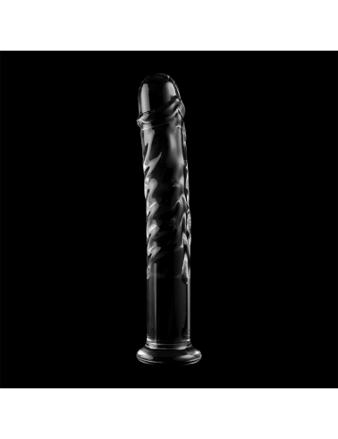 NEBULA SERIES BY IBIZA - MODELLO 16 DILDO IN VETRO BOROSILICATO TRASPARENTE 18.5 CM -O- 3 CM