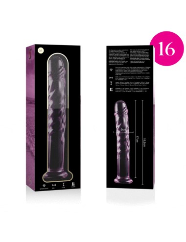 NEBULA SERIES BY IBIZA - MODELLO 16 DILDO IN VETRO BOROSILICATO ROSA 18.5 CM -O- 3 CM