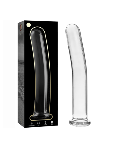 NEBULA SERIES BY IBIZA - MODELLO 17 DILDO IN VETRO BOROSILICATO TRASPARENTE 18.5 CM -O- 3 CM