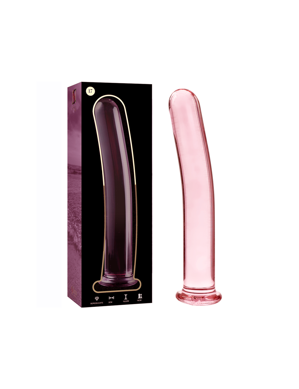 NEBULA SERIES BY IBIZA - MODELLO 17 DILDO IN VETRO BOROSILICATO ROSA 18.5 CM -O- 3 CM NEBULA SERIES BY IBIZA - MODELLO 17 DILDO IN VETRO BOROSILICATO ROSA 18.5 CM -O- 3 CM