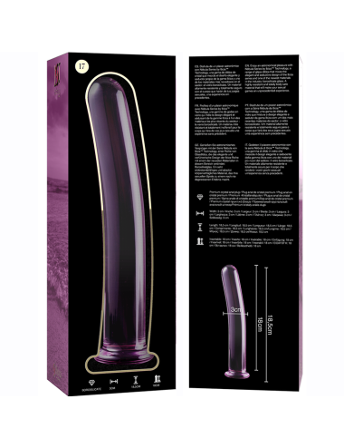 NEBULA SERIES BY IBIZA - MODELLO 17 DILDO IN VETRO BOROSILICATO ROSA 18.5 CM -O- 3 CM