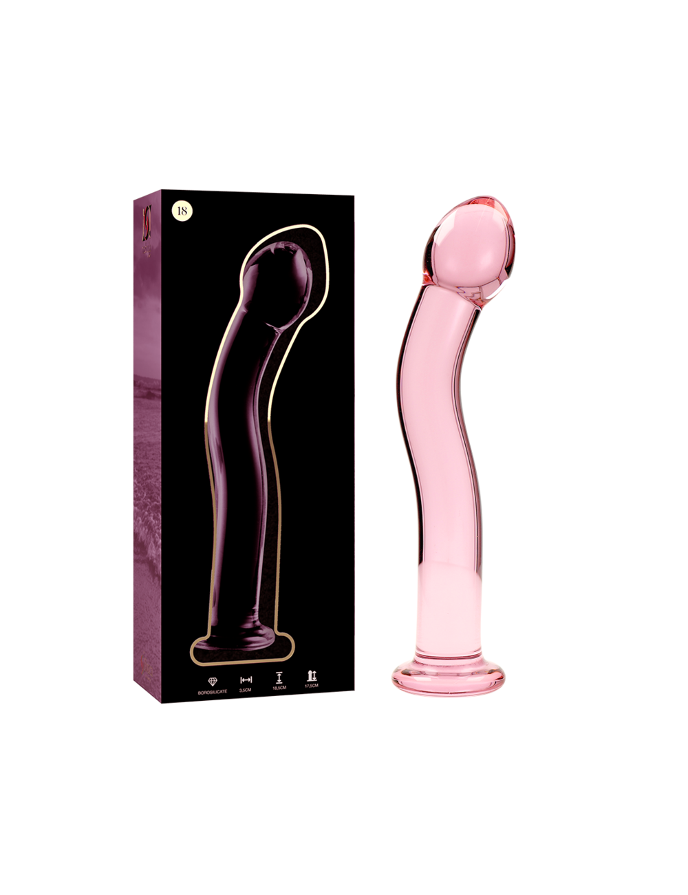 NEBULA SERIES BY IBIZA - MODELLO 18 DILDO IN VETRO BOROSILICATO ROSA 18.5 CM -O- 3.5 CM NEBULA SERIES BY IBIZA - MODELLO 18 DILDO IN VETRO BOROSILICATO ROSA 18.5 CM -O- 3.5 CM