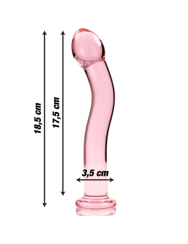 NEBULA SERIES BY IBIZA - MODELLO 18 DILDO IN VETRO BOROSILICATO ROSA 18.5 CM -O- 3.5 CM