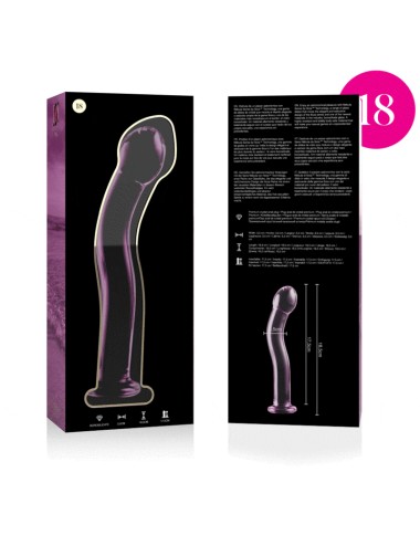 NEBULA SERIES BY IBIZA - MODELLO 18 DILDO IN VETRO BOROSILICATO ROSA 18.5 CM -O- 3.5 CM