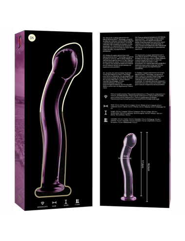 NEBULA SERIES BY IBIZA - MODELLO 18 DILDO IN VETRO BOROSILICATO ROSA 18.5 CM -O- 3.5 CM