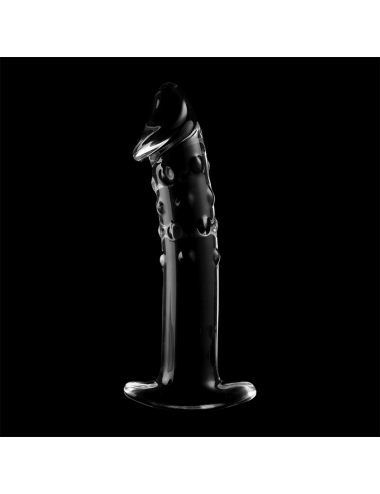 NEBULA SERIES BY IBIZA - MODELLO 19 DILDO IN VETRO BOROSILICATO TRASPARENTE 18.5 CM -O- 4 CM