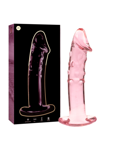 NEBULA SERIES BY IBIZA - MODELLO 19 DILDO IN VETRO BOROSILICATO ROSA 18.5 CM -O- 4 CM