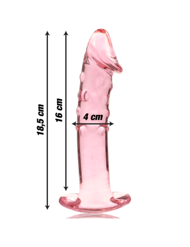 NEBULA SERIES BY IBIZA - MODELLO 19 DILDO IN VETRO BOROSILICATO ROSA 18.5 CM -O- 4 CM