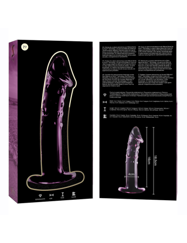 NEBULA SERIES BY IBIZA - MODELLO 19 DILDO IN VETRO BOROSILICATO ROSA 18.5 CM -O- 4 CM