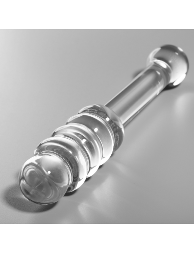 NEBULA SERIES BY IBIZA - MODELLO 20 DILDO IN VETRO BOROSILICATO TRASPARENTE 20.5 CM -O- 3 CM