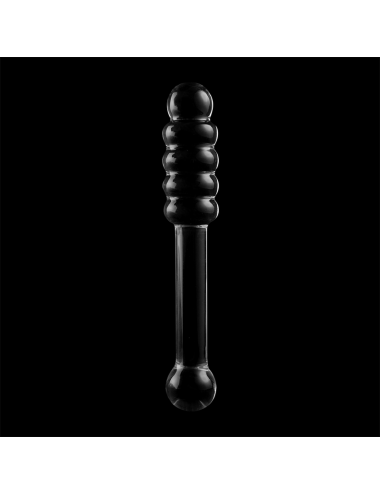 NEBULA SERIES BY IBIZA - MODELLO 20 DILDO IN VETRO BOROSILICATO TRASPARENTE 20.5 CM -O- 3 CM