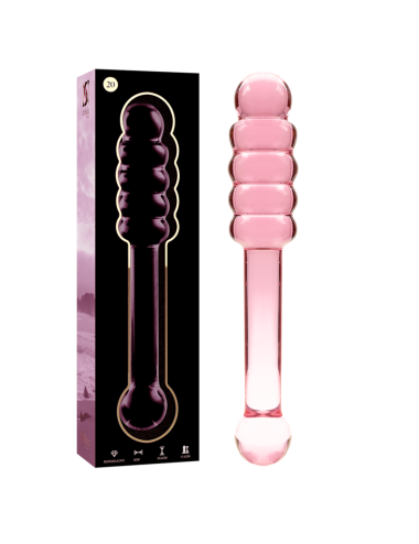NEBULA SERIES BY IBIZA - MODELLO 20 DILDO IN VETRO BOROSILICATO ROSA 20.5 CM -O- 3 CM