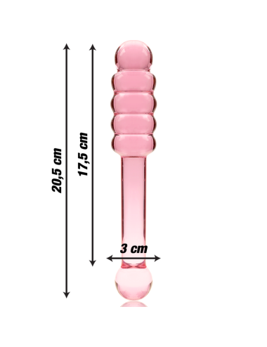 NEBULA SERIES BY IBIZA - MODELLO 20 DILDO IN VETRO BOROSILICATO ROSA 20.5 CM -O- 3 CM