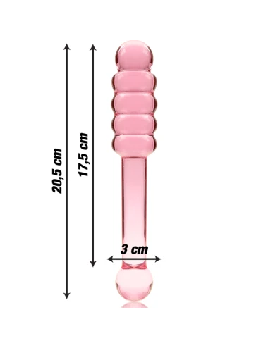 NEBULA SERIES BY IBIZA - MODELLO 20 DILDO IN VETRO BOROSILICATO ROSA 20.5 CM -O- 3 CM
