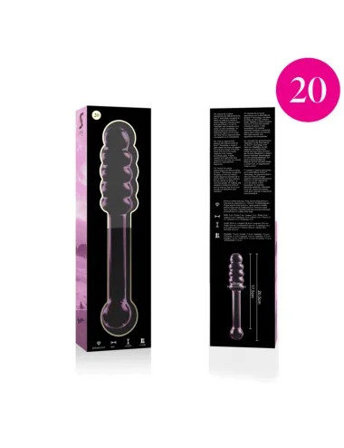 NEBULA SERIES BY IBIZA - MODELLO 20 DILDO IN VETRO BOROSILICATO ROSA 20.5 CM -O- 3 CM
